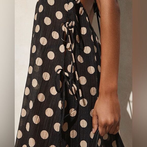 NWT J CREW Crinkle side-tie dress in dot print - Picture 6 of 9